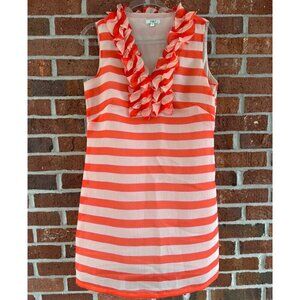 Jade by Melody Tam Stripe Ruffle Neck Dress